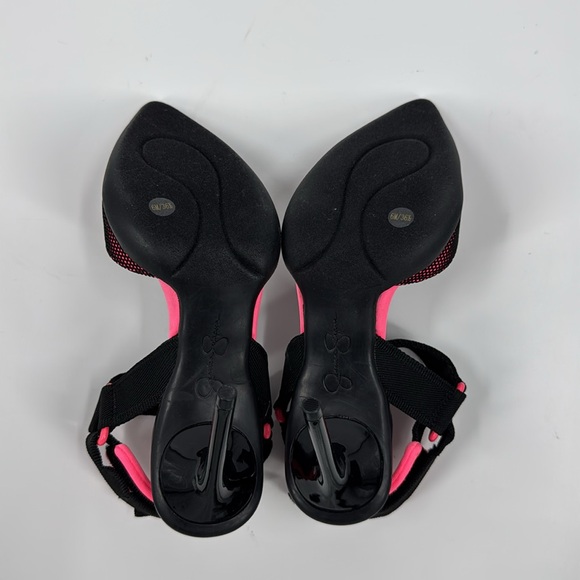 JESSICA SIMPSON Women’s Pink and Black Pointy Stiletto Heels Size 6 NWOT - Picture 9 of 17